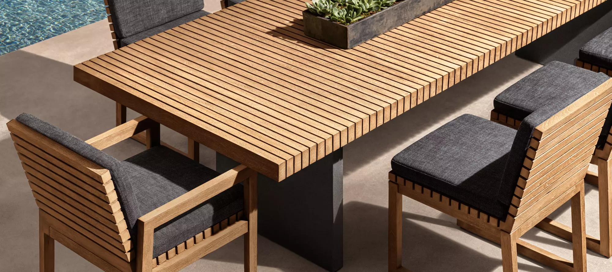 Prynu Caicos Teak Set Soffa Awyr Agored|Howvin Moethus
